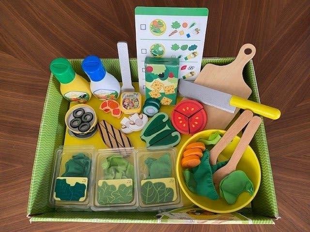 Melissa & Doug houten salade set, Ophalen of Verzenden