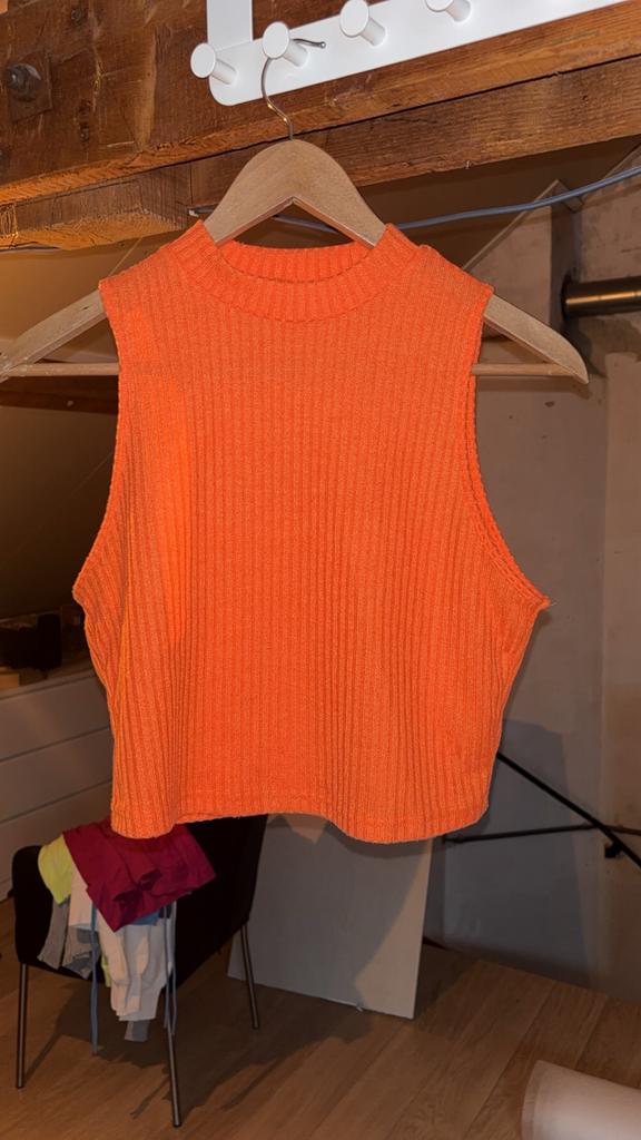 Oranje top zonder mauw, Kleding | Dames, Ophalen of Verzenden, Zo goed als nieuw