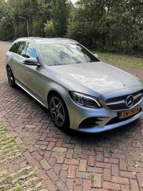 Mercedes C 200 Estate AMG Plus | 2019 | zilvergrijs, Auto's, 1800 kg, Zwart, 4 cilinders, 1465 kg