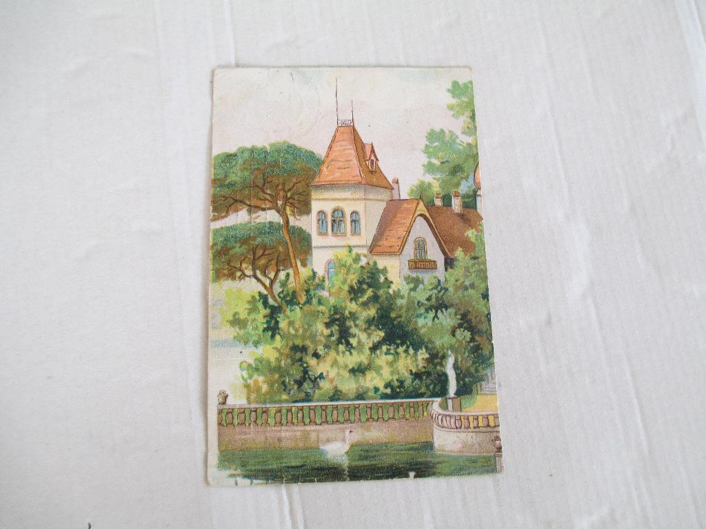 oude ansichtkaart met villa (rotterdam???), Ophalen of Verzenden, Voor 1920, Gelopen, Gebouw