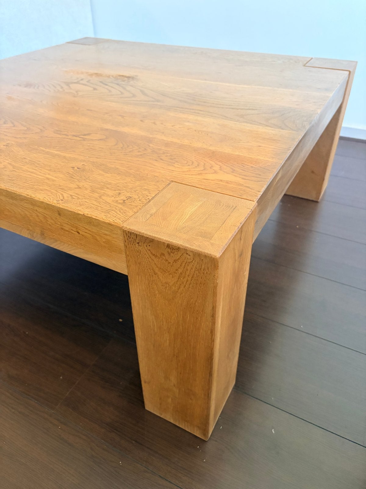 Massief eiken salontafel - Goede staat, Ophalen, Gebruikt, 50 tot 100 cm, Eikenhout