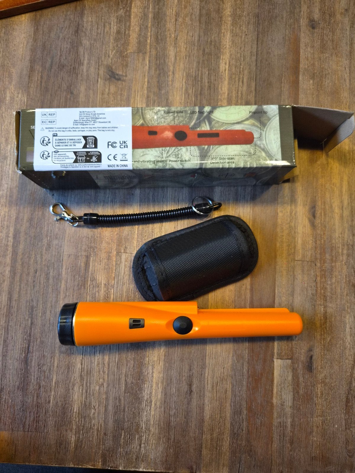 nieuwe oranje Pinpointer Metaaldetector met Holster, Hobby en Vrije tijd, Overige merken, Instelbare gevoeligheid, Ophalen of Verzenden