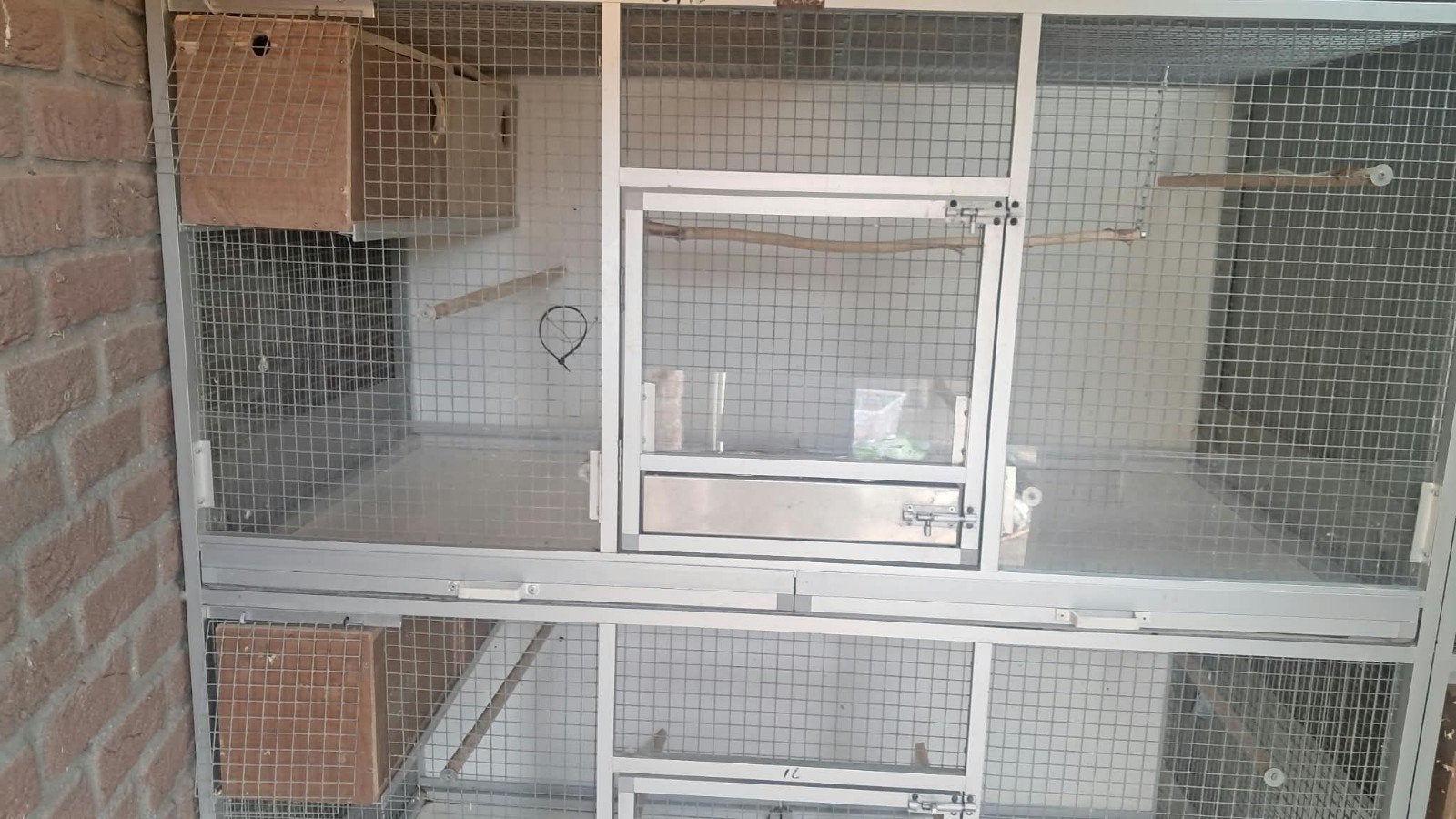 2 aluminium volières, Dieren en Toebehoren, Ophalen, Zo goed als nieuw, Aluminium, Volière