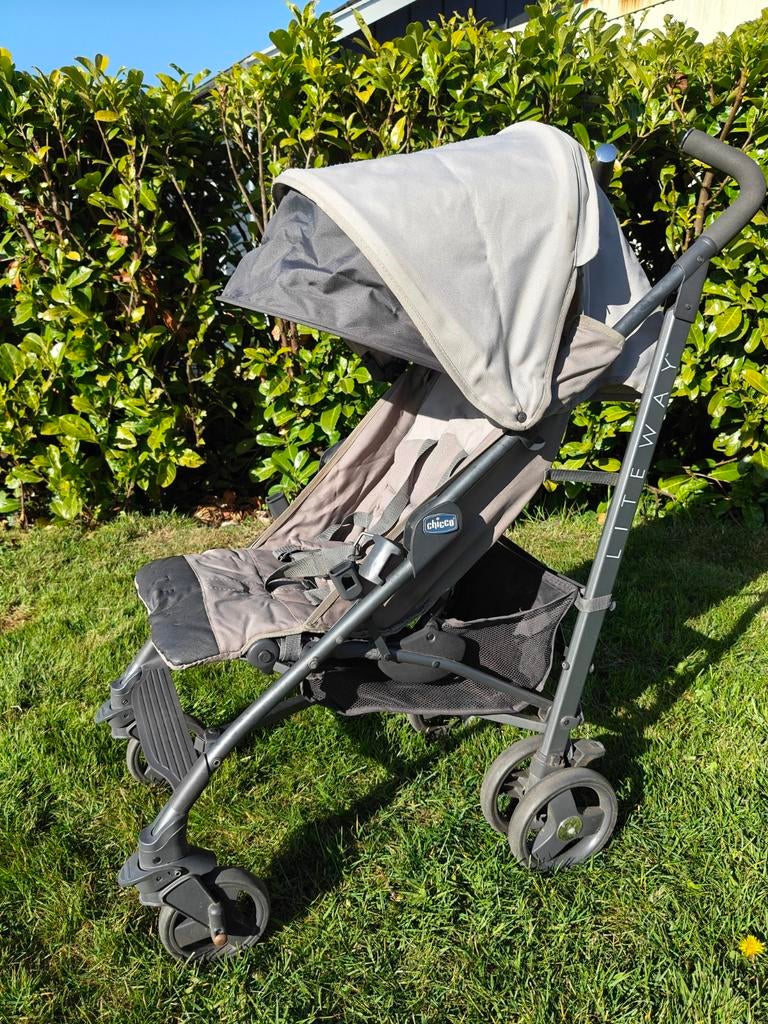 Chicco Liteway Buggy Grijs met Regenhoes, Ophalen, Gebruikt, Overige merken, Verstelbare rugleuning