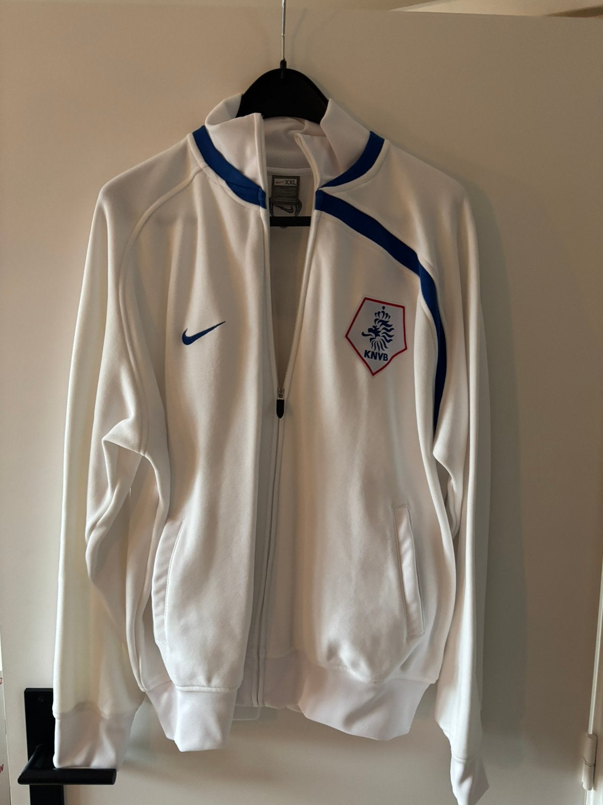 Vintage Retro Knvb Nederland Nike jacket jas jack xxl, Ophalen of Verzenden, Zo goed als nieuw, Voetbal, .