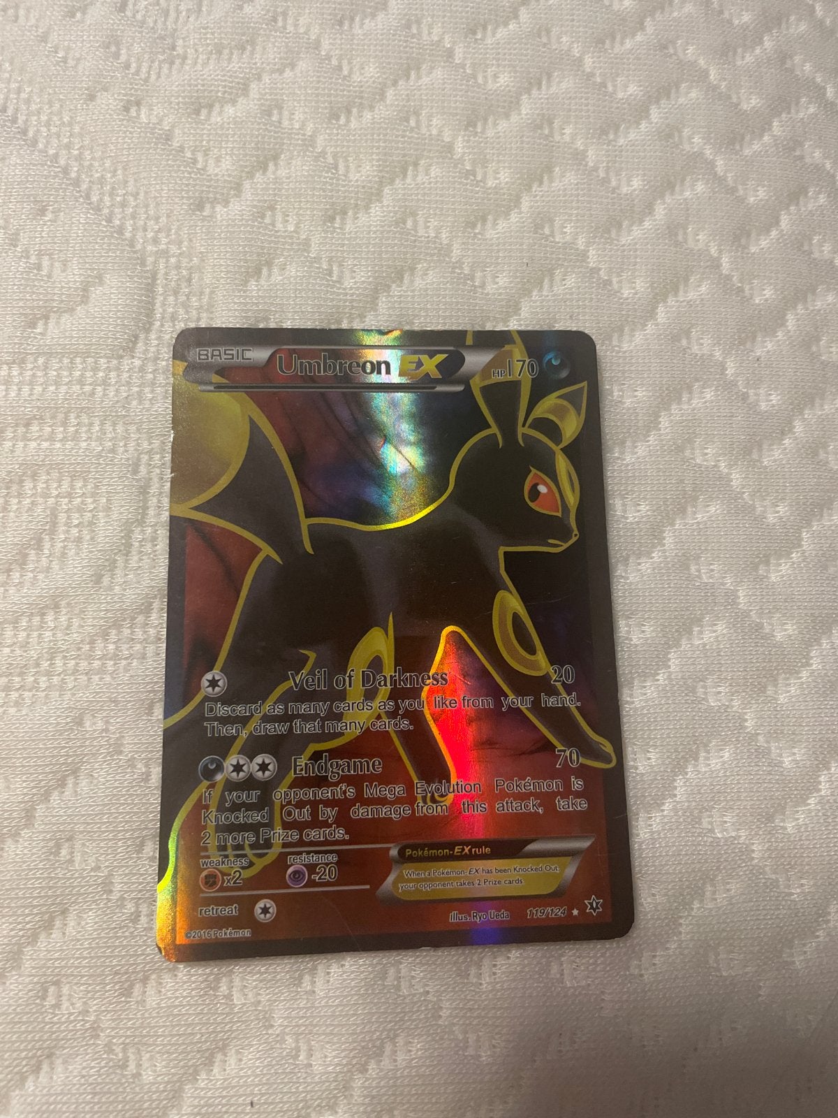 Umbreon EX Full Art Pokémon Kaart (Foil), Ophalen of Verzenden, Zo goed als nieuw, Losse kaart, Foil