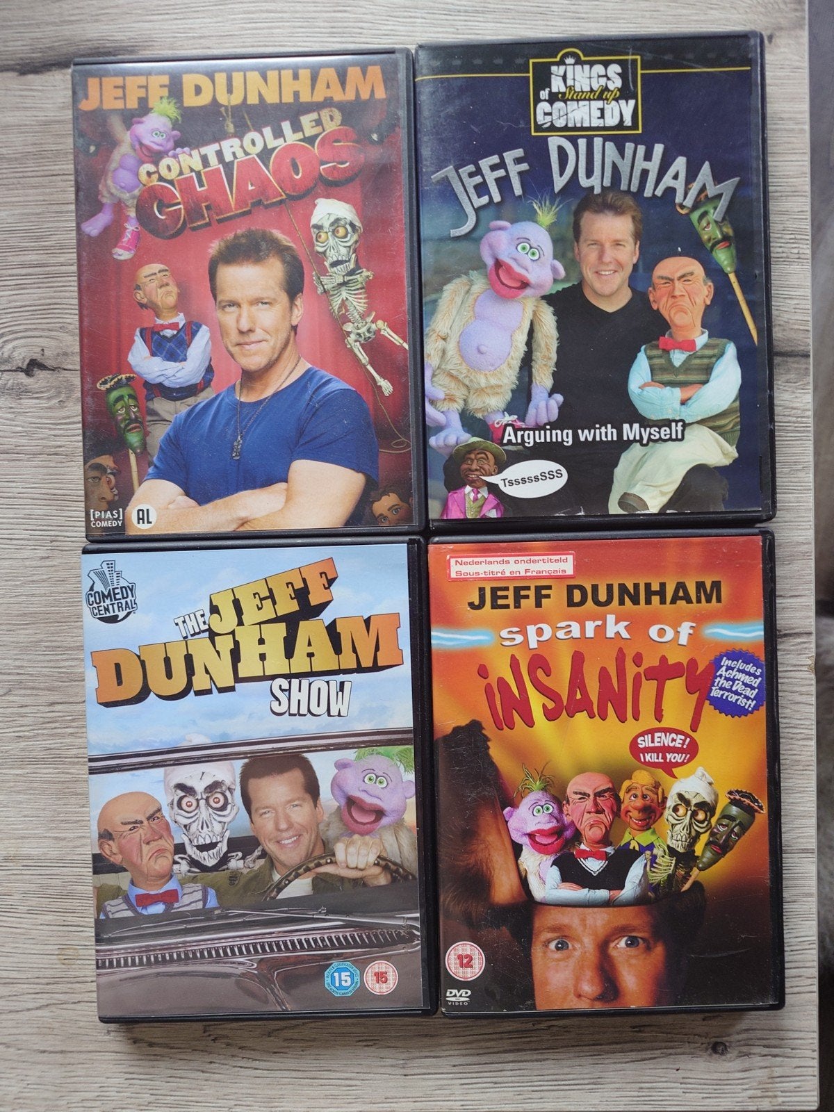Jeff Dunham 4x DvDs Met NLO, Ophalen of Verzenden, Zo goed als nieuw