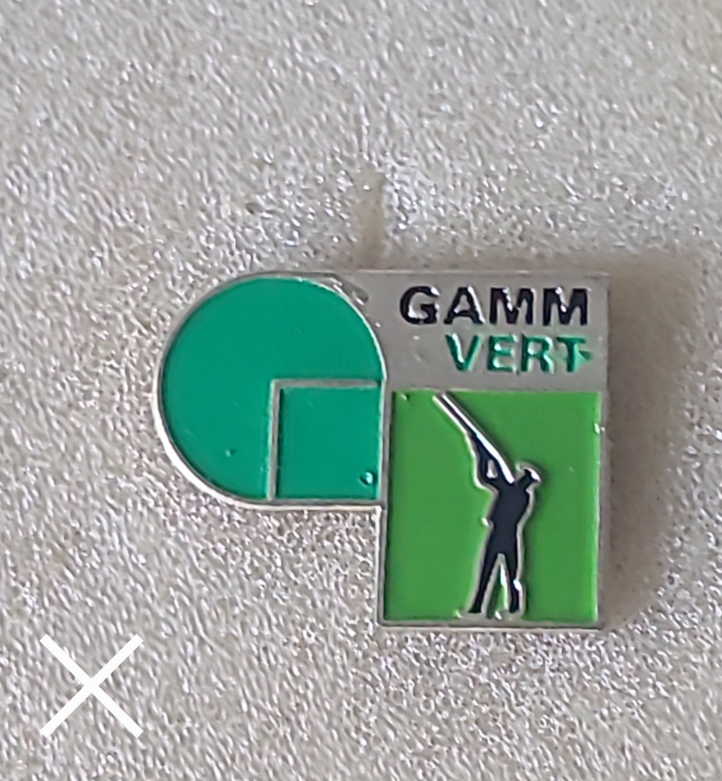 Vintage Gamm Vert Pin - Groene Emaille Speld, Verzenden