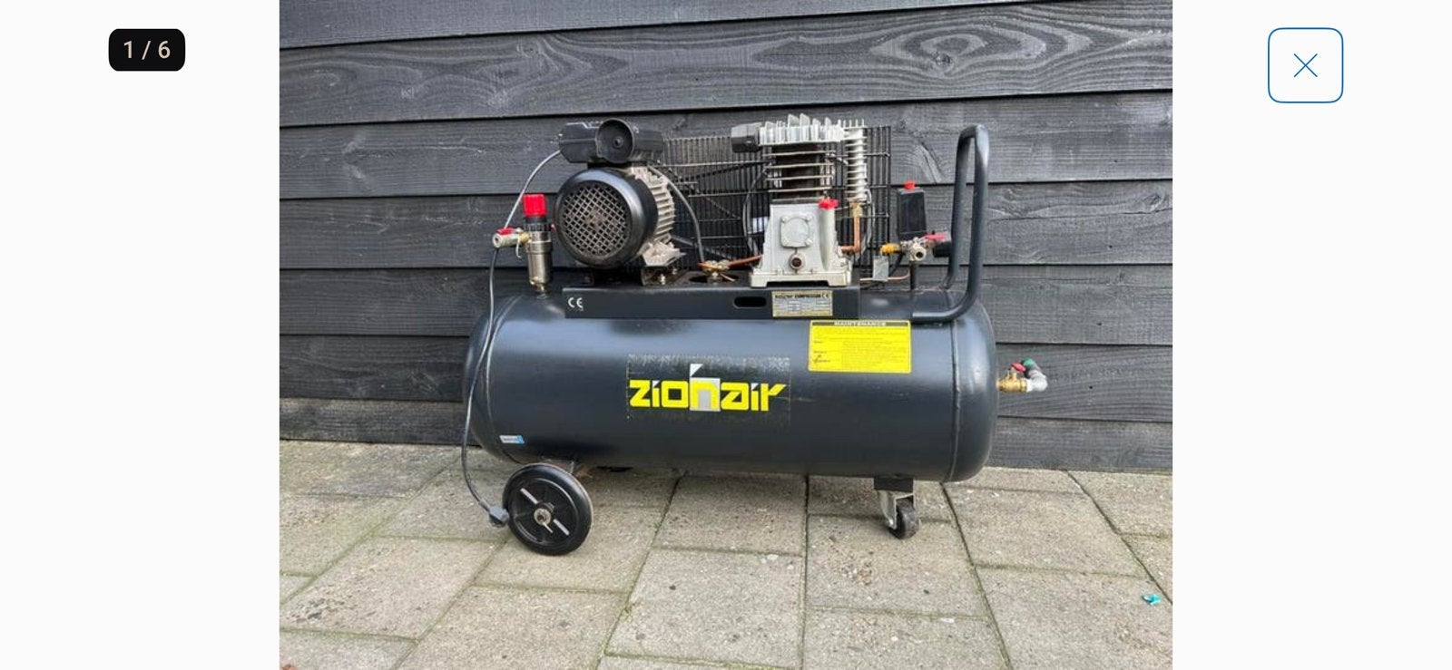 Compressor ZionAir 3 PK 100 Liter 220 volt, 100 liter of meer, Ophalen, Zo goed als nieuw