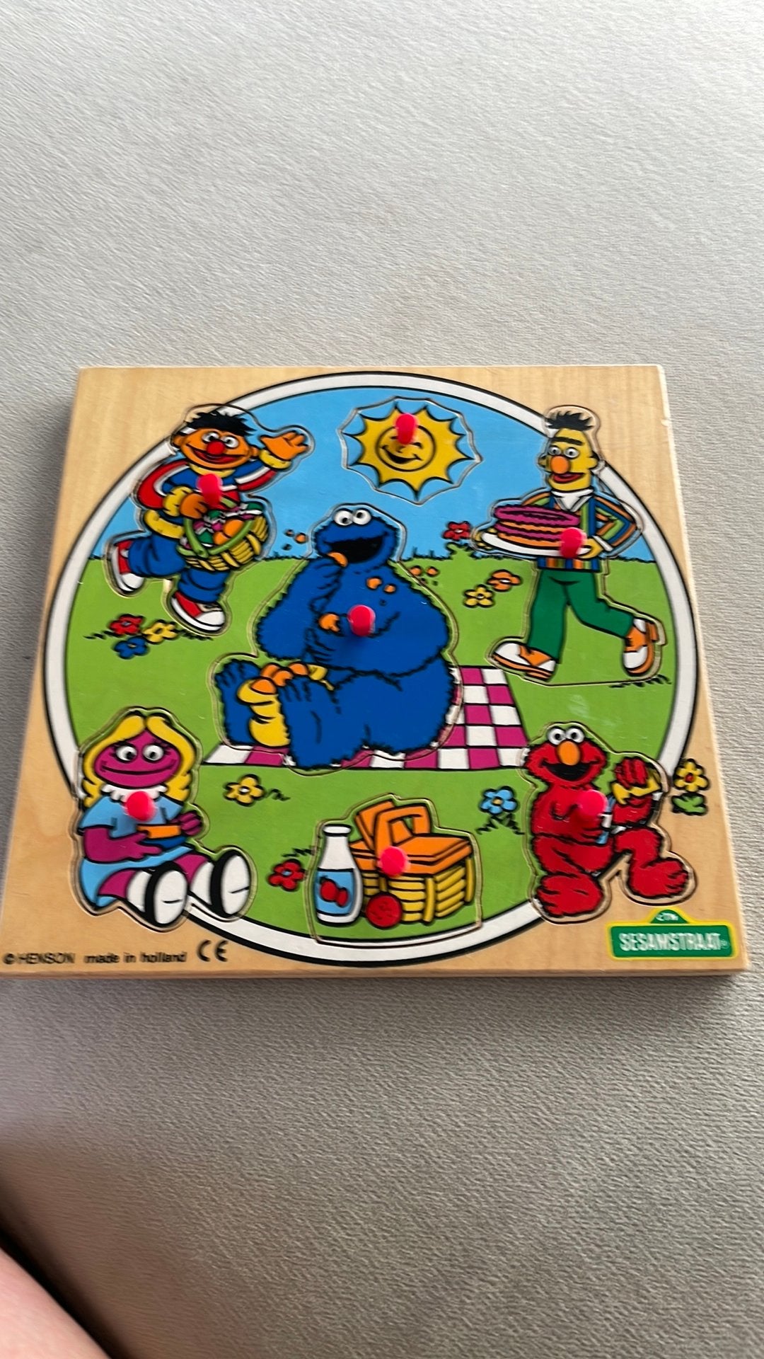 Puzzel met 7  stukjes van Sesamstraat, Ophalen of Verzenden, Zo goed als nieuw, Overige typen