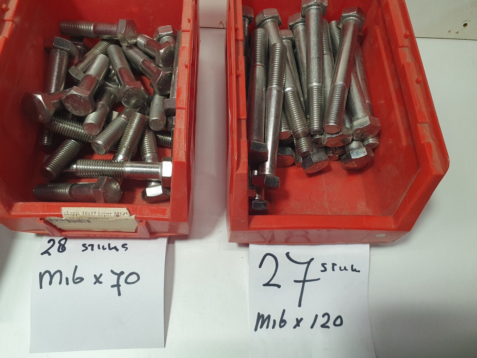 RVS bouten , moeren en sluitringen M16, Ophalen of Verzenden, Nieuw, Bouten of Moeren, Rvs