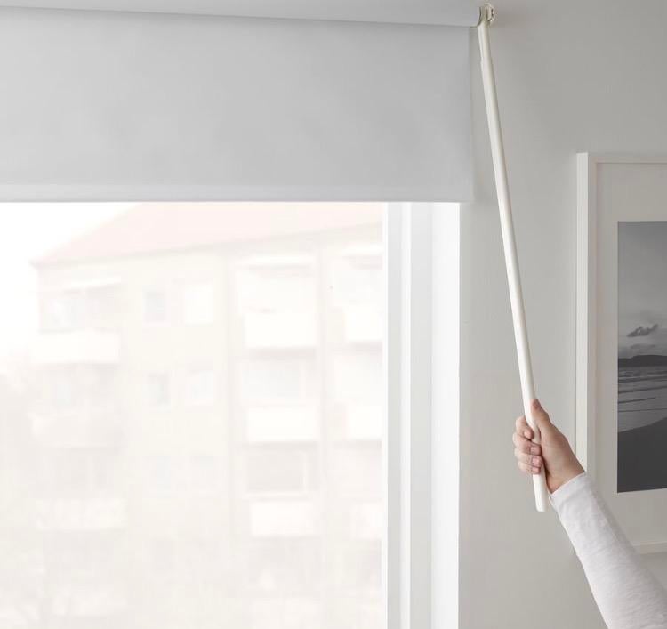 Ikea Fridans verduisterend rolgordijn 180x195cm, Ophalen, Gebruikt, Wit, 150 tot 200 cm