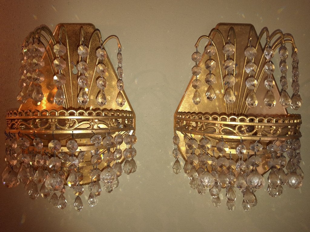 Super mooie wandlampjes met pegeltjes, Ophalen of Verzenden, Zo goed als nieuw, Glas