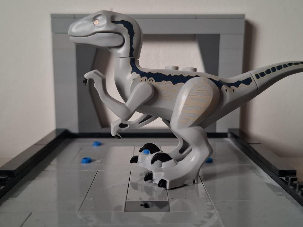 LEGO Jurrassic World - dino - raptor14 - Grey Velociraptor, Jurassic World, Lego, Ophalen of Verzenden, Zo goed als nieuw