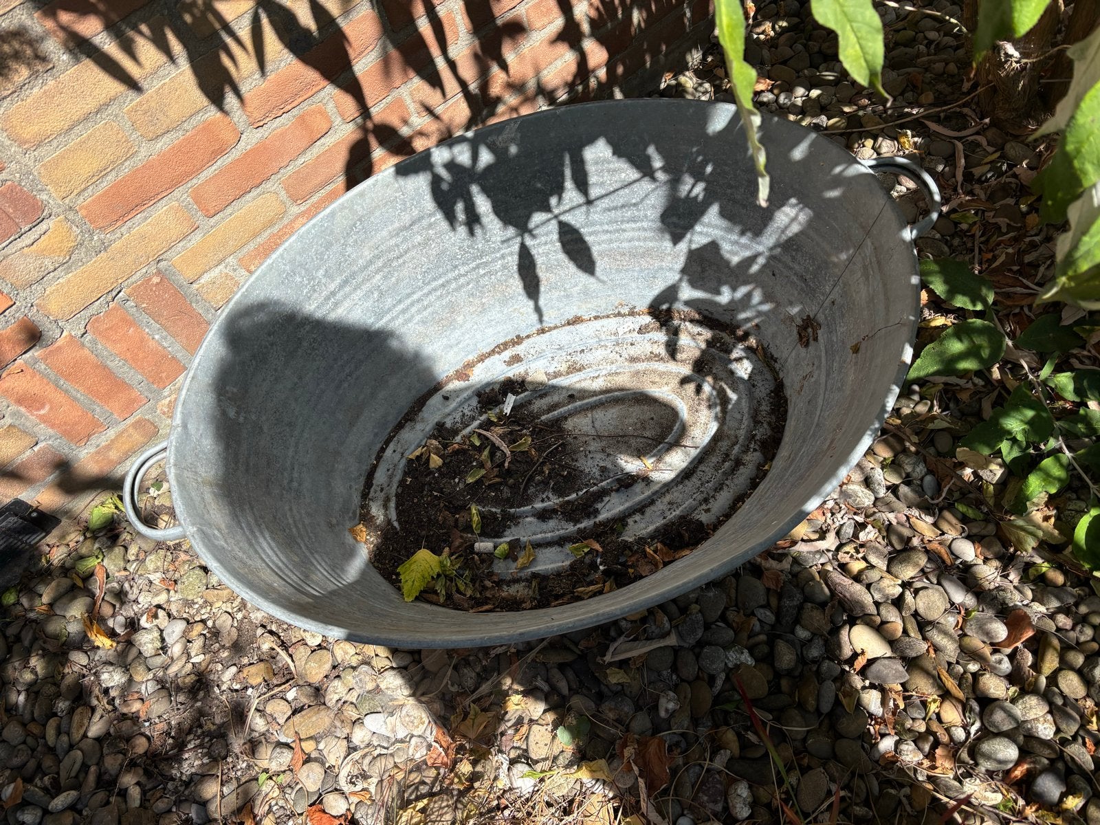 Grote zinken teil - Vintage plantenbak/decoratie, Ophalen