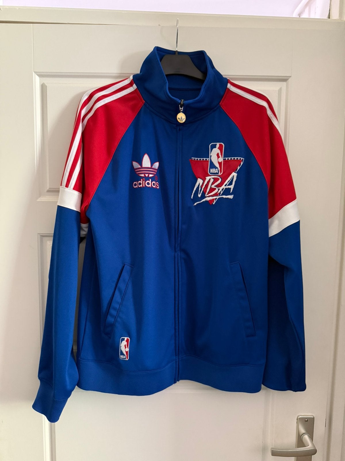 Vintage adidas Originals NBA Track Jacket Maat S, Kleding | Heren, Sportkleding, Blauw, Overige typen, Ophalen of Verzenden, Zo goed als nieuw