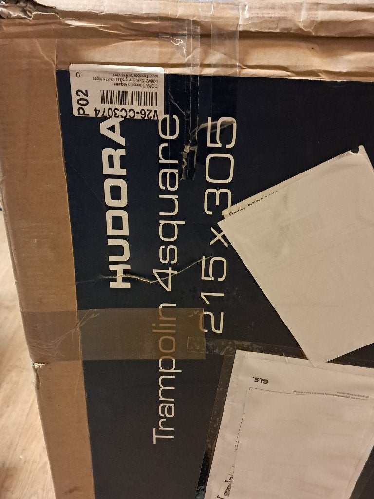 Foto 2 van HUDORA 4square Trampoline 215 x 305  veiligheidsnet Nieuw