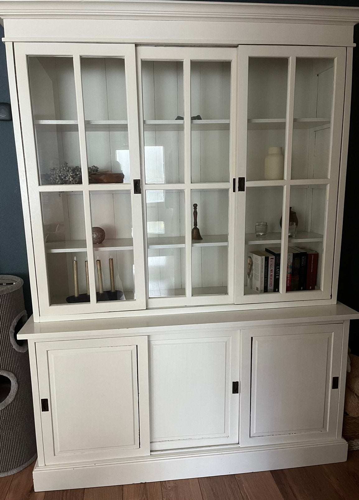 Buffetkast 165x50x220 gespoten off white, Huis en Inrichting, Ophalen, 200 cm of meer, 150 tot 200 cm, Teakhout