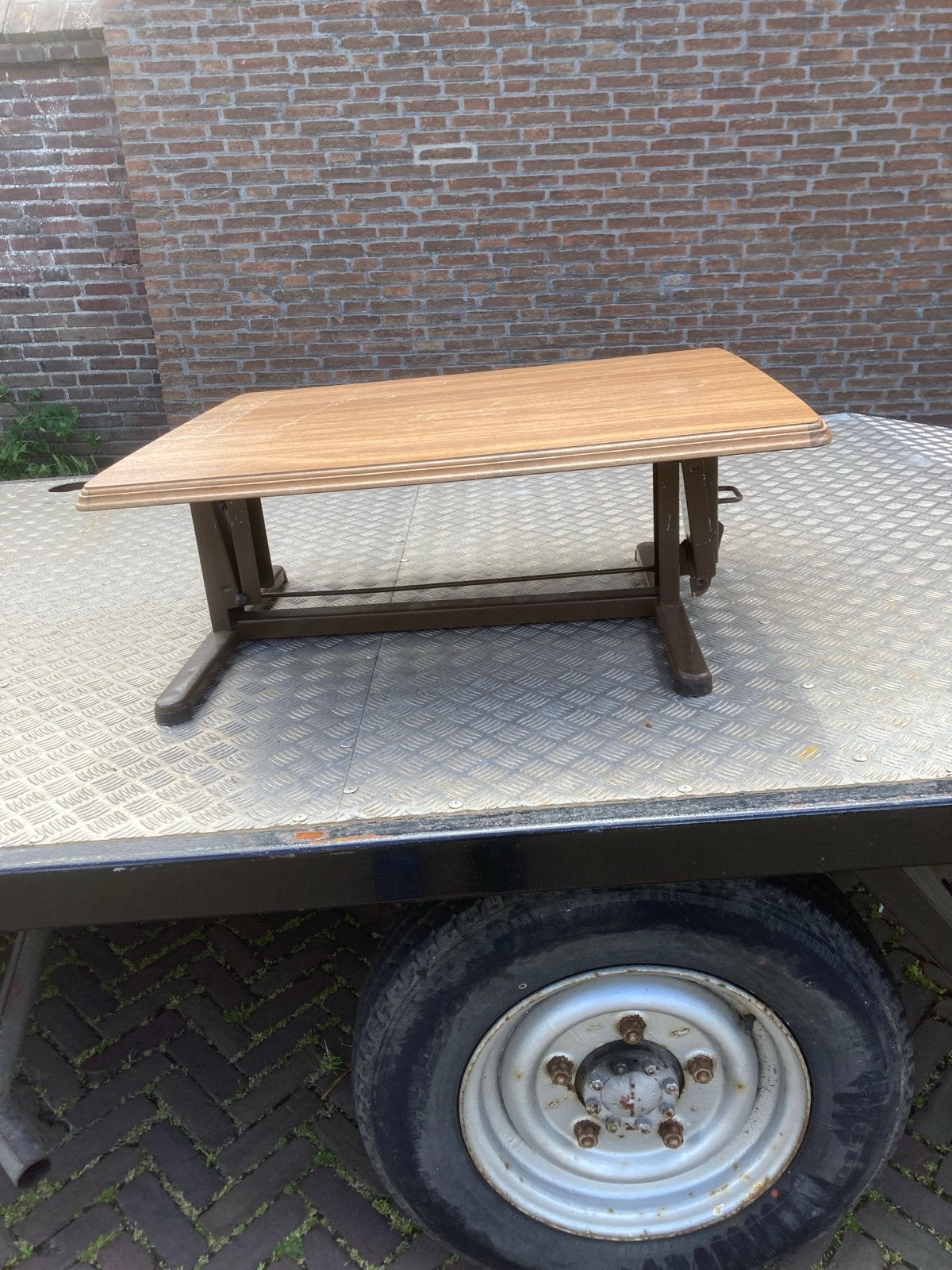 Vouw tafel bed caravan, Ophalen, Gebruikt, 100 tot 150 cm, Tot twee personen