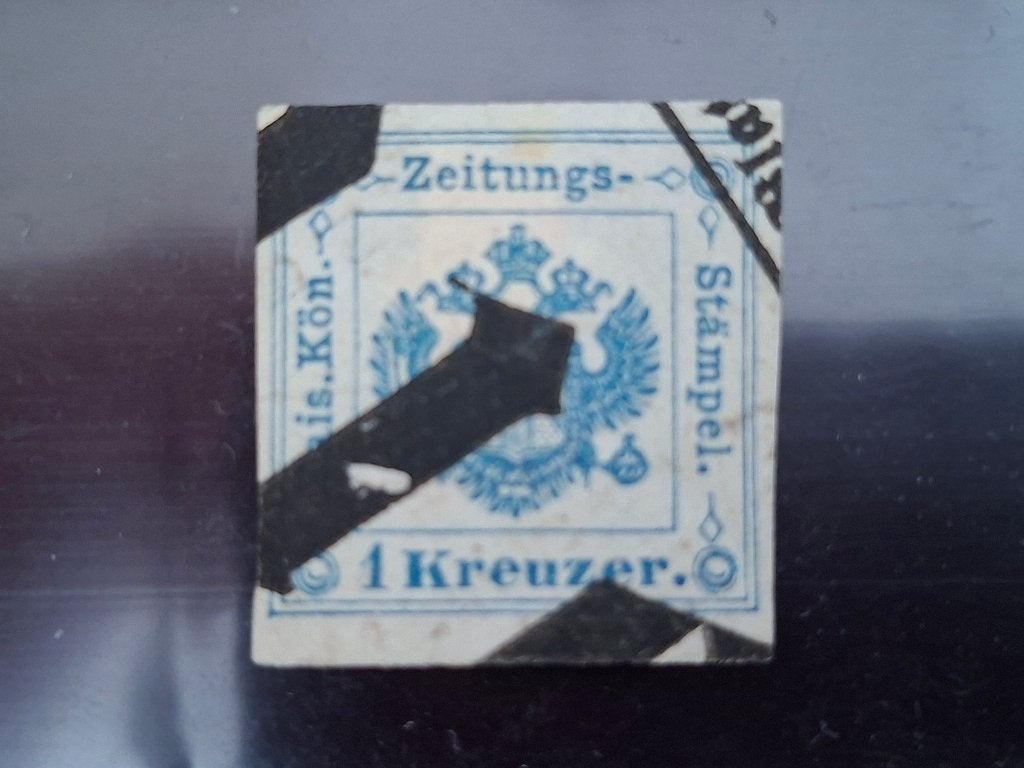 Postzegel Oostenrijk Zeitungsstempelmarke 1 Kreutzer, Postzegels en Munten, Ophalen of Verzenden, Postfris