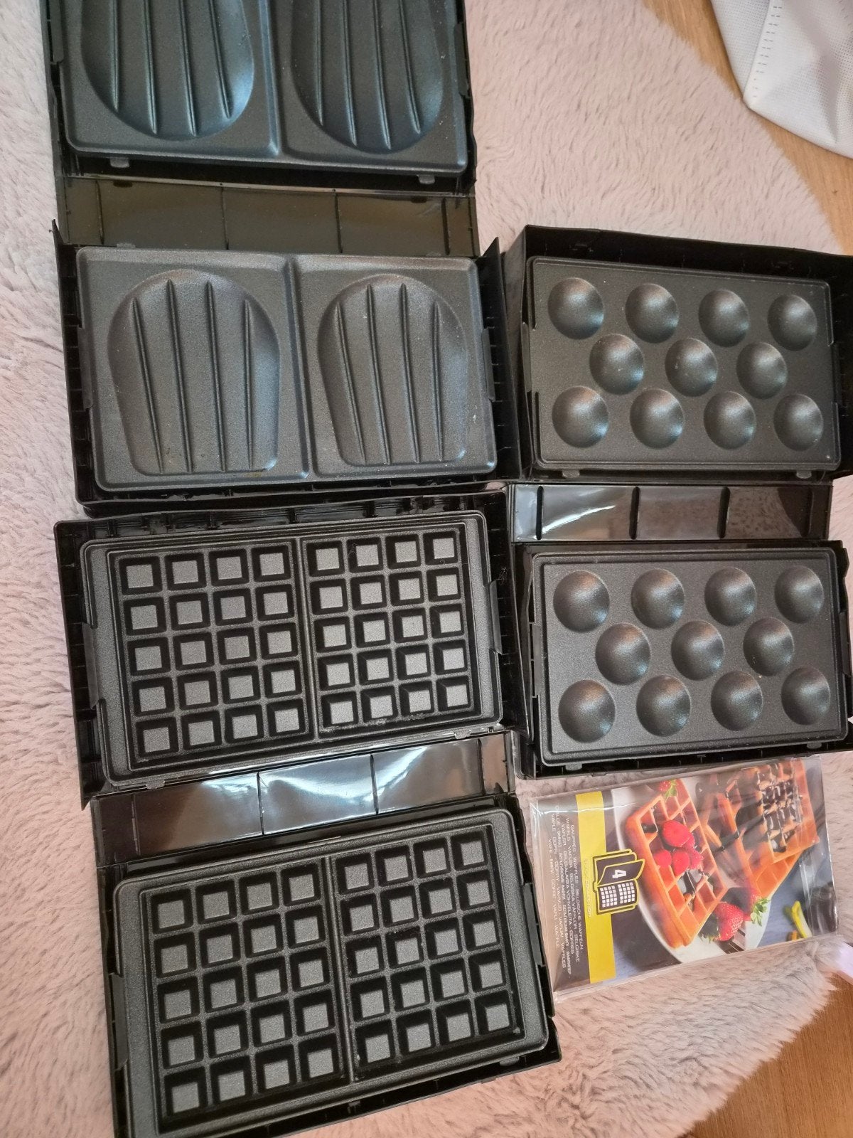 Tefal Snack Collection 3 platen sets, Witgoed en Apparatuur, Ophalen of Verzenden, Uitneembare platen, Zo goed als nieuw