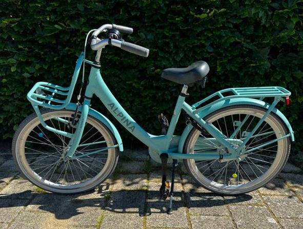 Alpina meisjesfiets 22 inch turquoise - als nieuw, Ophalen, Zo goed als nieuw, 22 inch