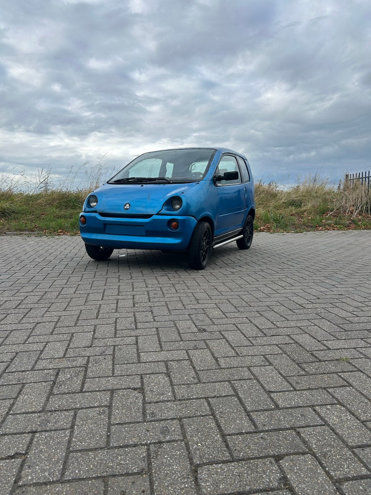 Aixam 400 blauw, Auto's, Blauw, Leder, Diesel, Particulier