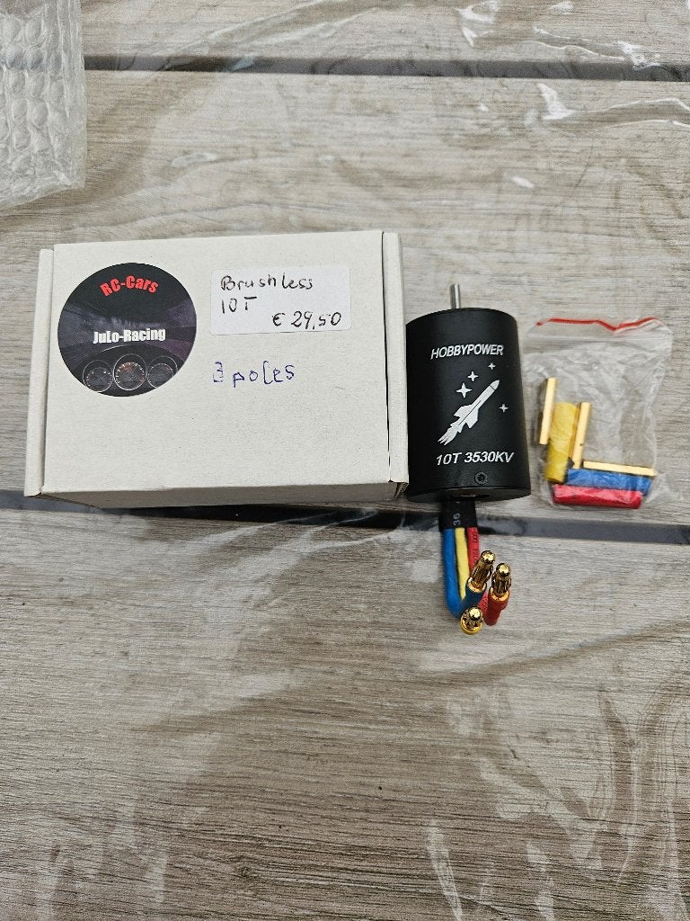 Bushles Motor 3 poles 10T, Elektro, Nieuw, Ophalen of Verzenden, Schaal 1:10