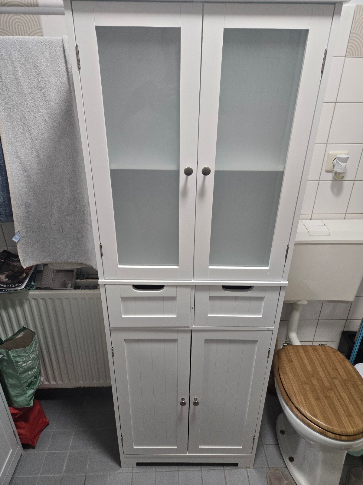 Zo goed als nieuwe badkamerkast - slechts 2 weken oud!, Ophalen, (Half)hoge kast, Nieuw, 50 tot 100 cm