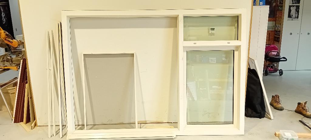 Kunststof, Doe-het-zelf en Verbouw, Kozijnen en Schuifpuien, Ophalen, Kunststof, Gebruikt, 150 tot 225 cm