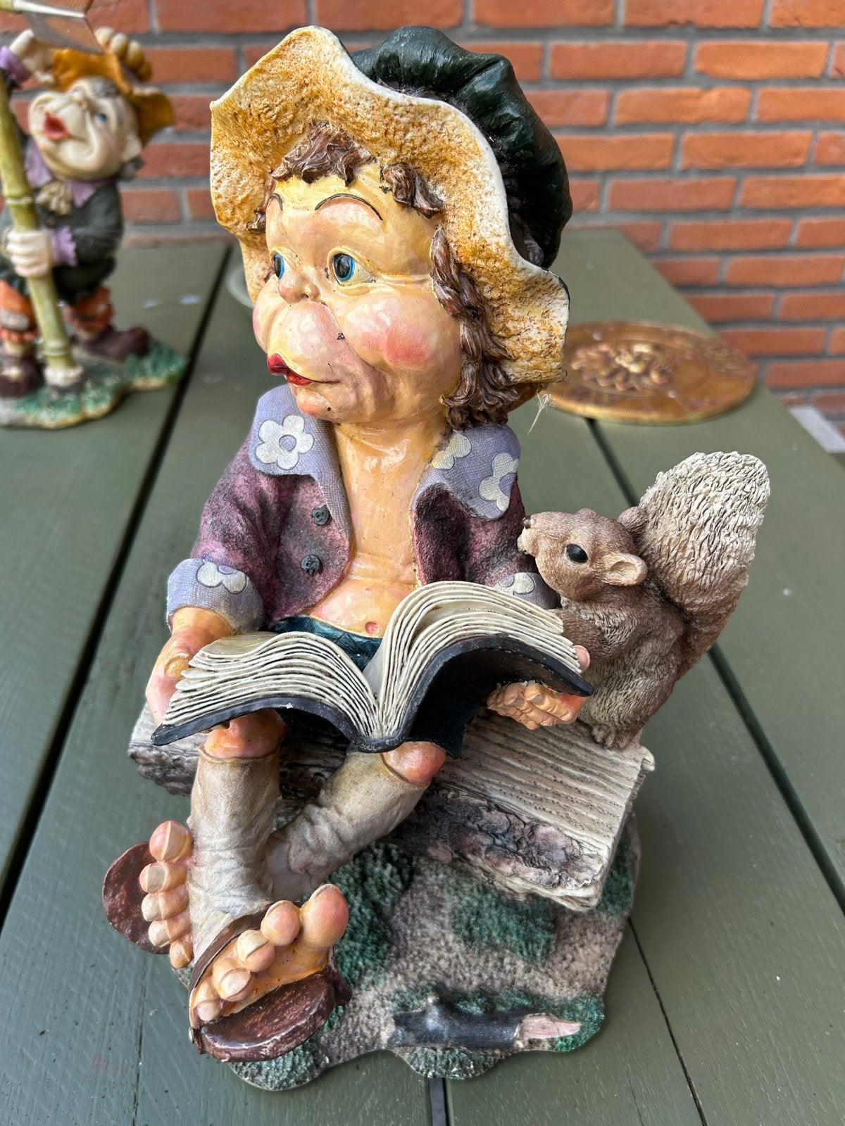 Vintage Laaf met Eekhoorn en Boek, Vintage, Gebruikt, Meerkleurig, Ophalen of Verzenden