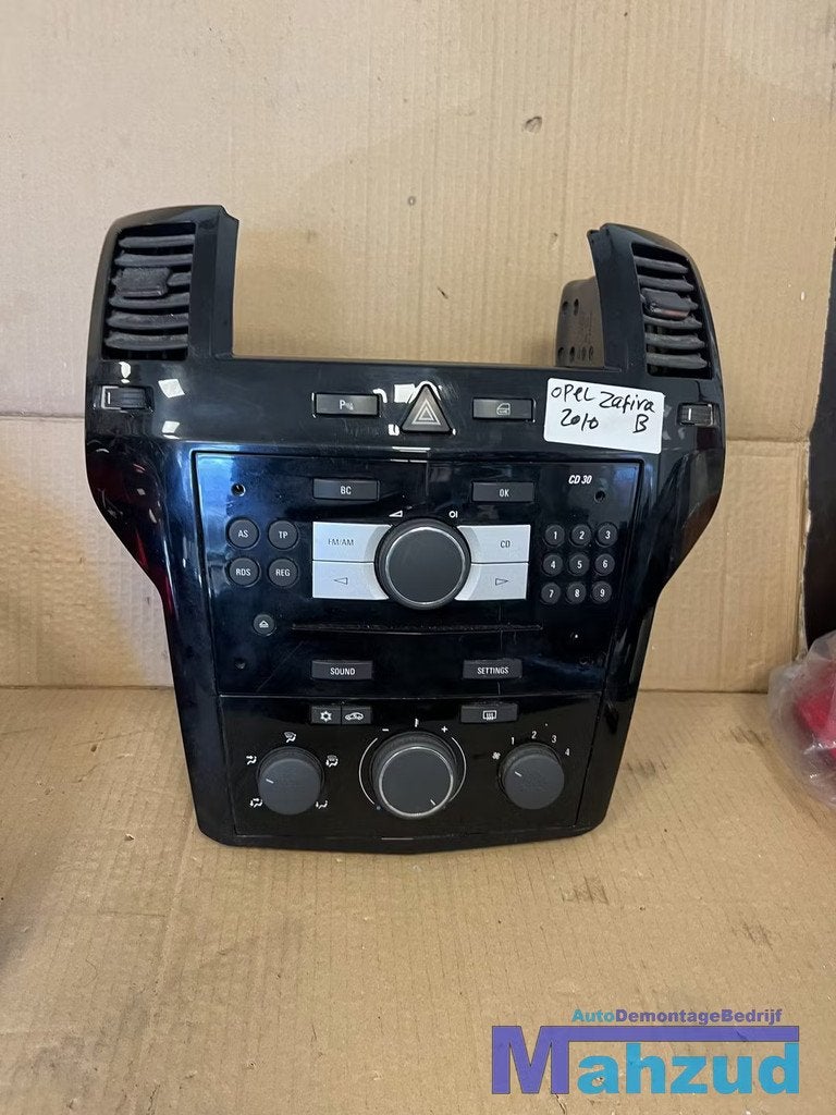 OPEL ZAFIRA B Zwart middenconsole radio kachel bedieningspan, Gebruikt, Opel Automobile GmbH, Ophalen of Verzenden, Kontakt@opel-infoservice.de