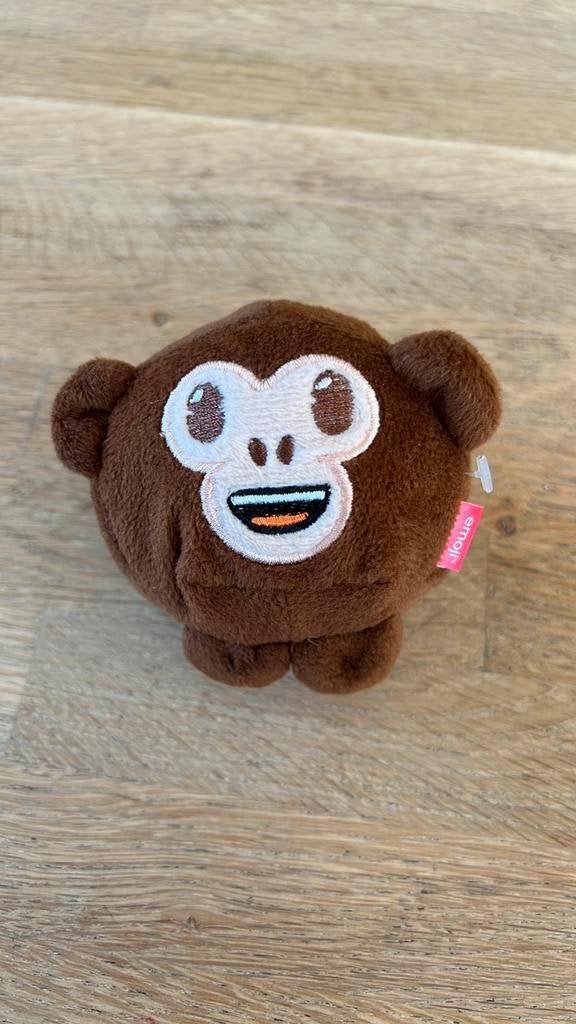Emoji knuffel aap knuffel bal - zgan, Ophalen of Verzenden, Zo goed als nieuw, Overige typen