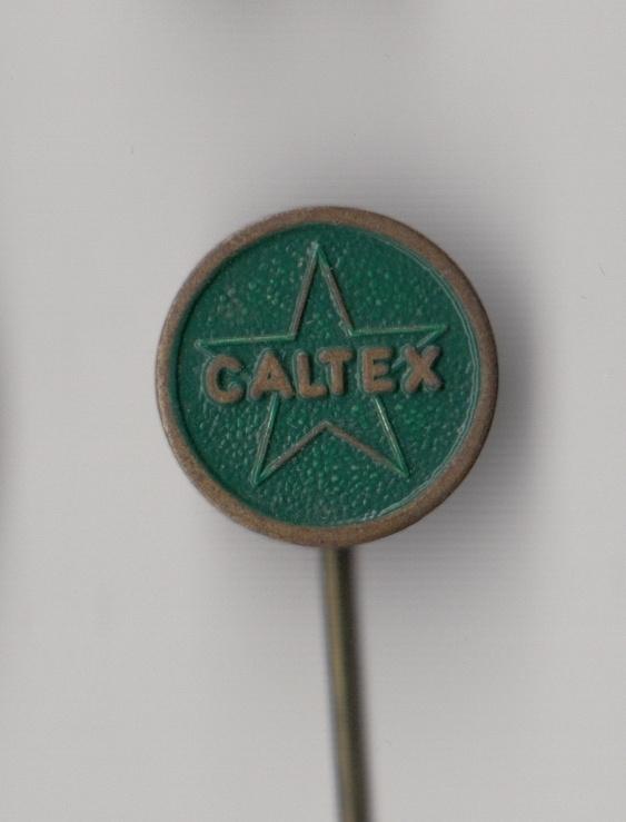 Caltex Olie Groen Logo speldje, Gebruikt, Niet vindbaar, Niet vindbaar, Speldje of Pin