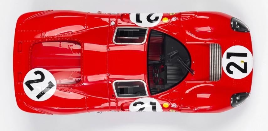 Ferrari 330 P4 #21 LeMans 1967 Rood 1:18 van Amalgam, Ophalen of Verzenden, Nieuw, Auto, Overige merken