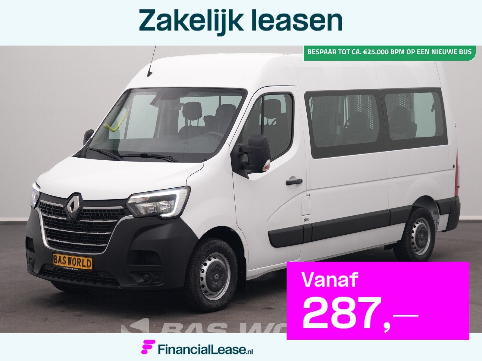 Renault Master 135PK Passenger Transport Personenvervoer 8 P, Gebruikt, 4 cilinders, Renault, 2500 kg