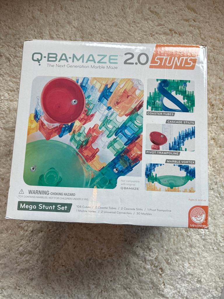 Q-BA-MAZE 2.0 Stunts Knikkerbaan Mega Stunt Set, Ophalen of Verzenden, Zo goed als nieuw