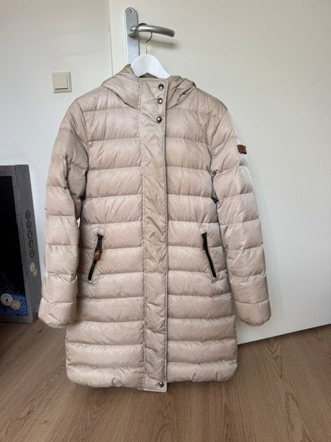 Moscow dames jas maat M (Gail, kleur Flax Solid), Kleding | Dames, Ophalen of Verzenden, Zo goed als nieuw, Maat 38/40 (M), Beige