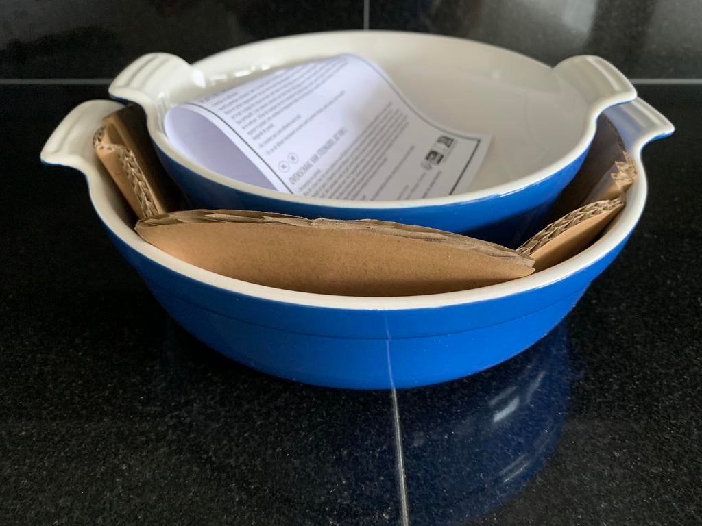 Ovenschaal steengoed set van 2, Huis en Inrichting, Keuken | Potten en Pannen, Ophalen of Verzenden, Nieuw, Overige materialen