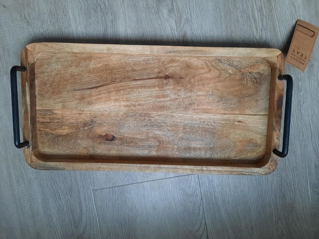 NIEUW! JENS houten dienblad/ tapasplank/ serveerschaal, Huis en Inrichting, Schaal, Nieuw, Ophalen of Verzenden, Rechthoekig