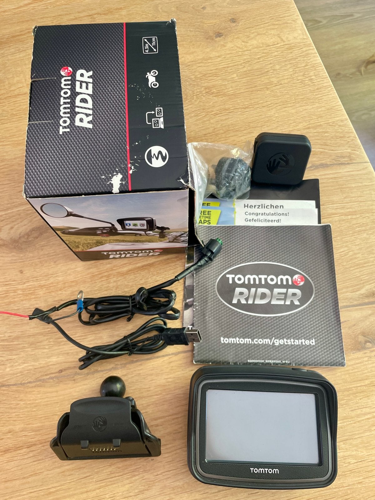 🏍️ TomTom Rider V4 met kaartupdate West-Europa v11.60, Ophalen of Verzenden, Gebruikt