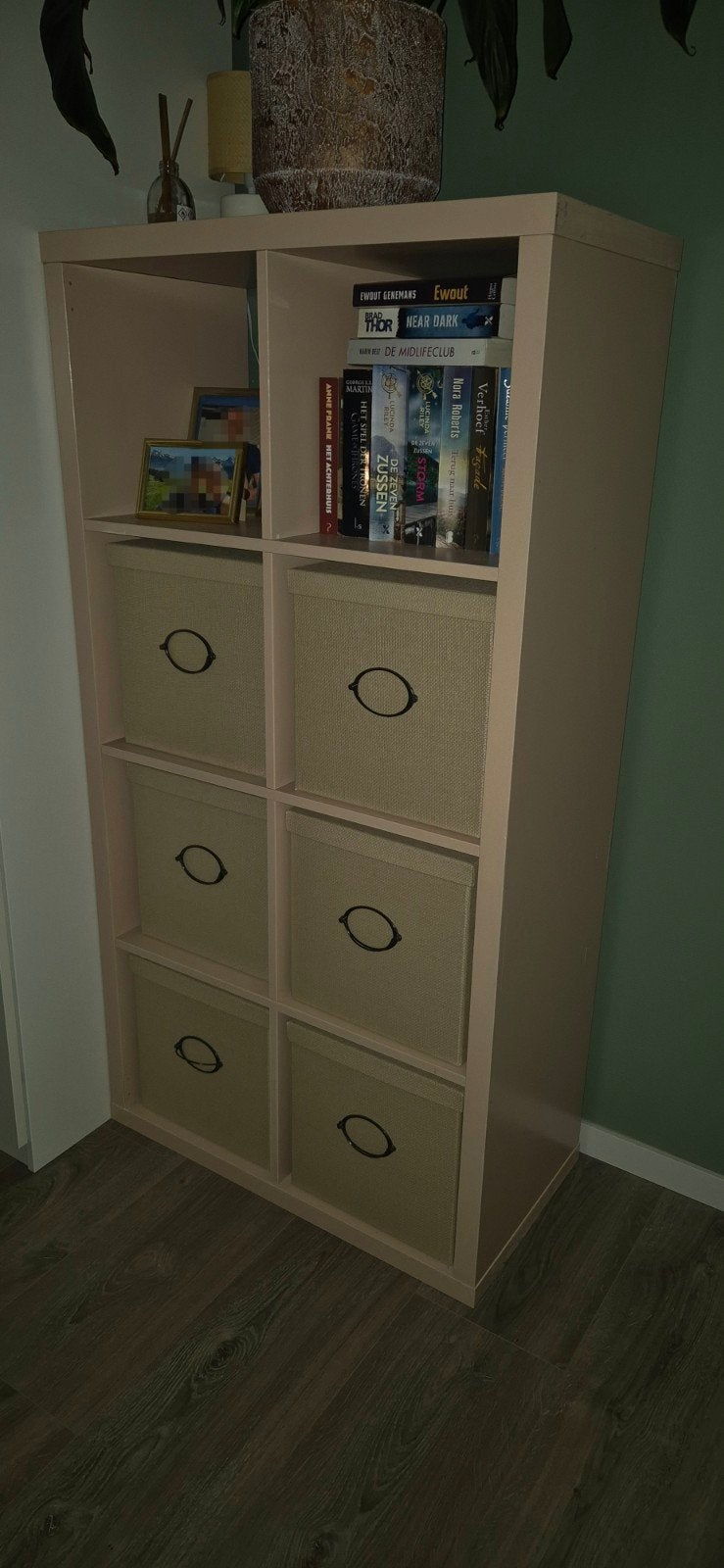 IKEA Kallax kast met 8 vakken, Ophalen, Met plank(en), Gebruikt, 100 tot 150 cm