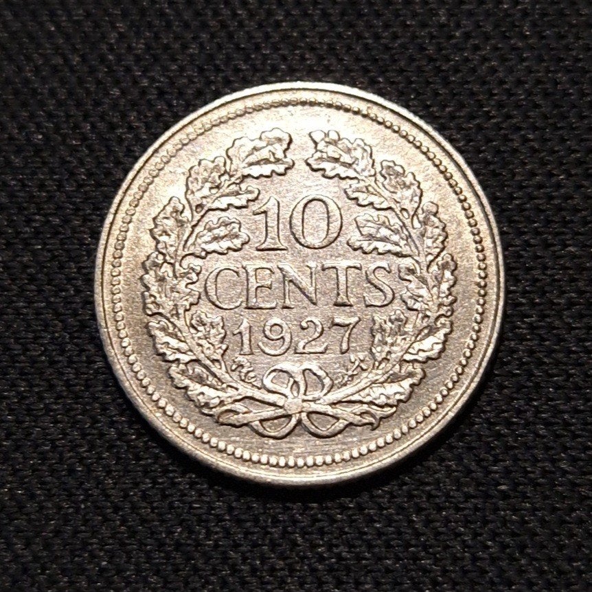 10 cent 1927, Verzenden, Zilver, 10 cent, Koningin Wilhelmina