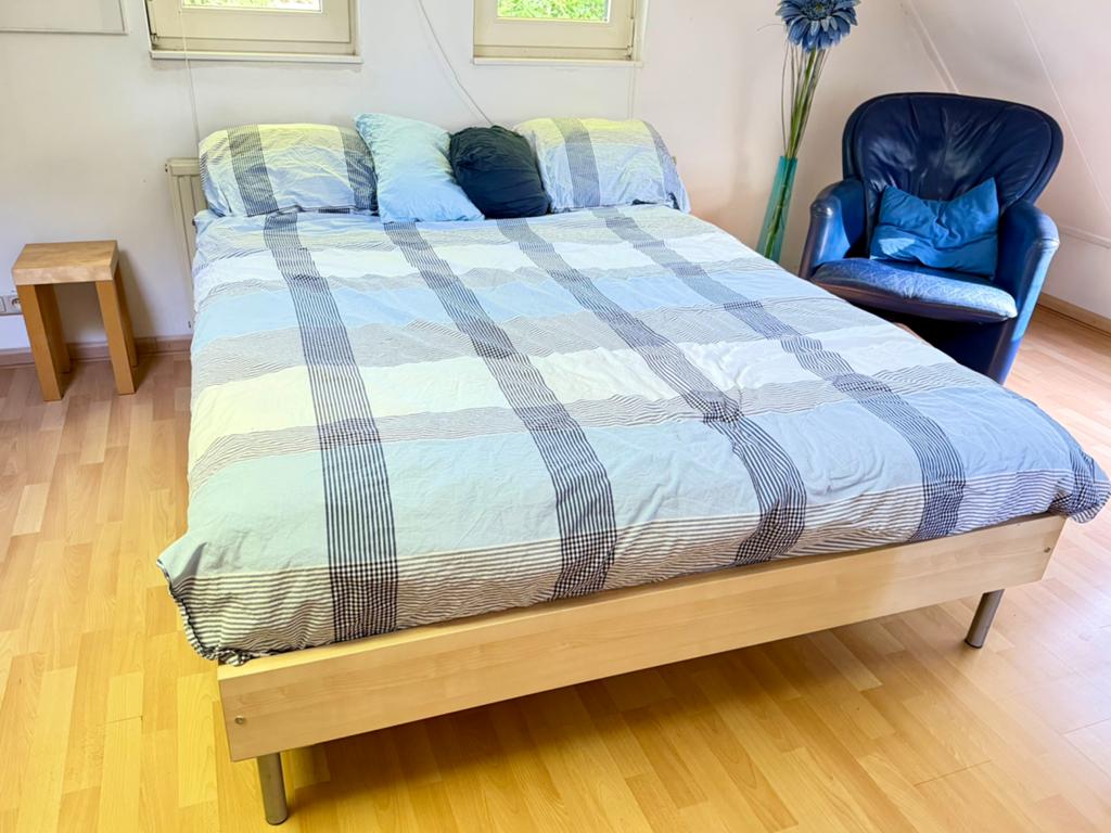 Compleet IKEA tweepersoonsbed 160x 200cm incl matras+topper, Huis en Inrichting, Slaapkamer | Bedden, Ophalen, Wit, Tweepersoons