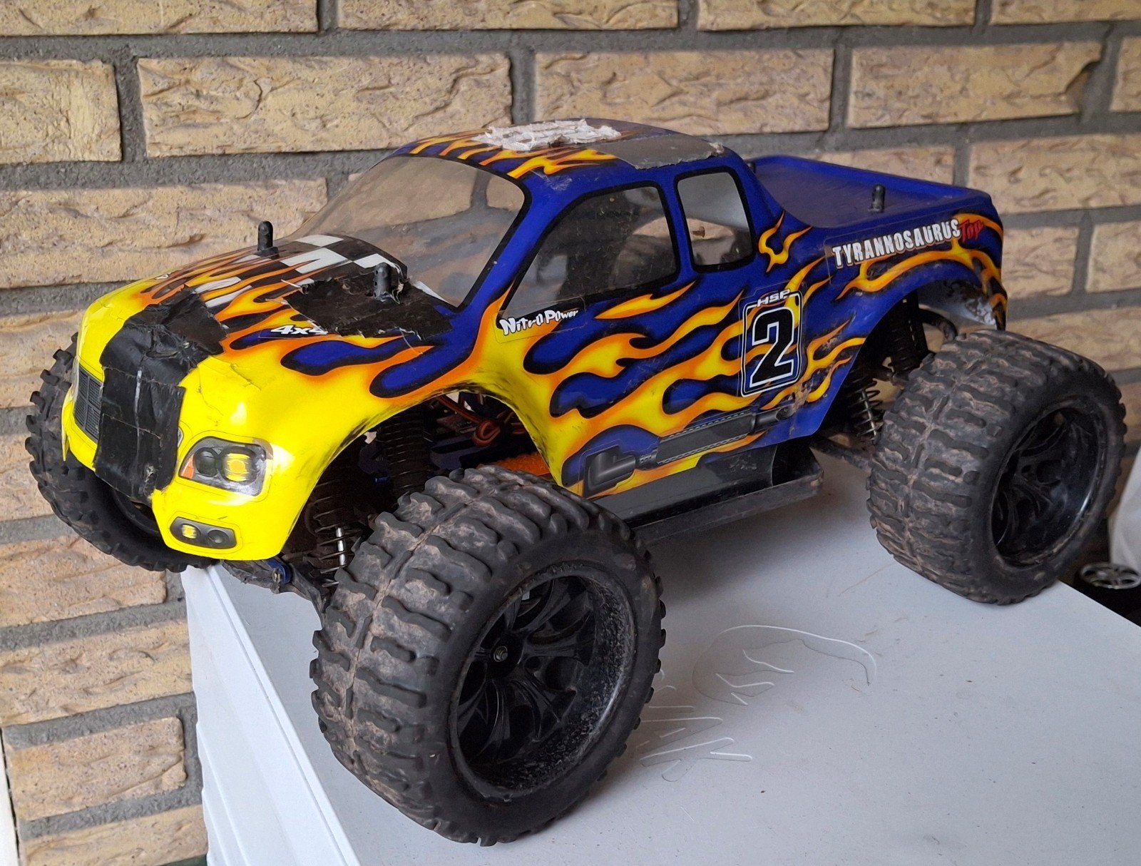 Himoto 1:10 Brushless RC Auto met Reserveonderdelen, Elektro, Gebruikt, Auto offroad, Ophalen of Verzenden