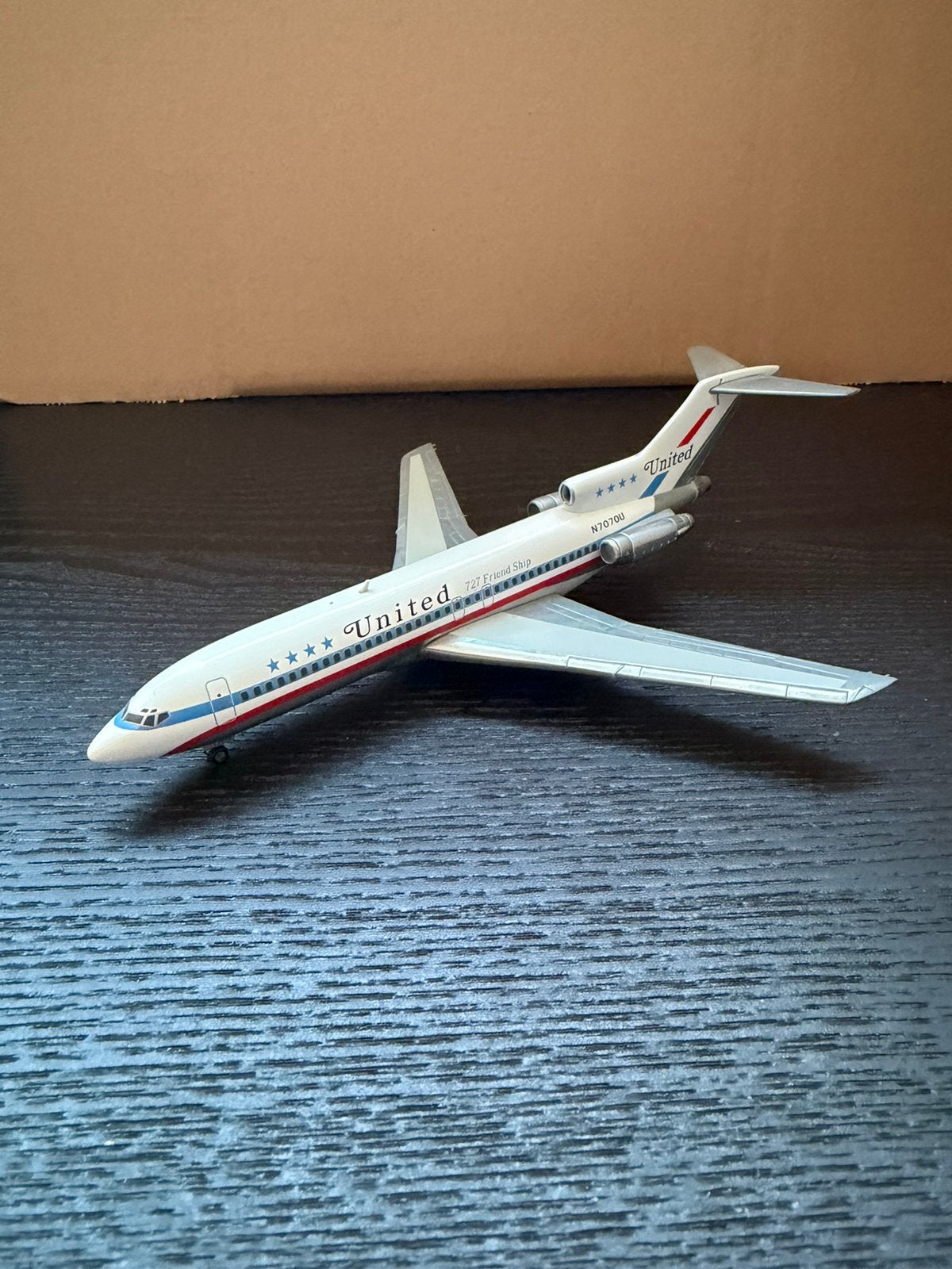United Airlines B727-100 Herpa 1/200 Friendship, Verzamelen, Ophalen of Verzenden, Zo goed als nieuw, Schaalmodel