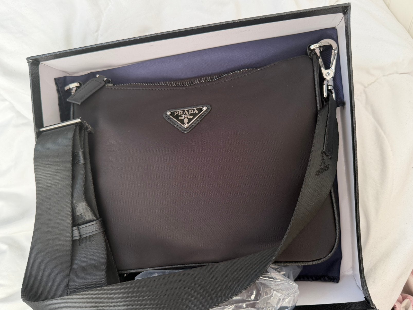 Prada tas heren, Sieraden, Tassen en Uiterlijk, Tassen | Schoudertassen, Ophalen of Verzenden, Nieuw, Zwart