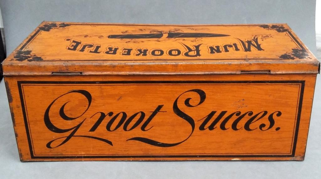 Om 1900 - 1925 Art Deco Sigaar Sigaren Blik Kampen Holland, Verzamelen, Blikken, Ophalen of Verzenden, Gebruikt, Overige, Overige merken