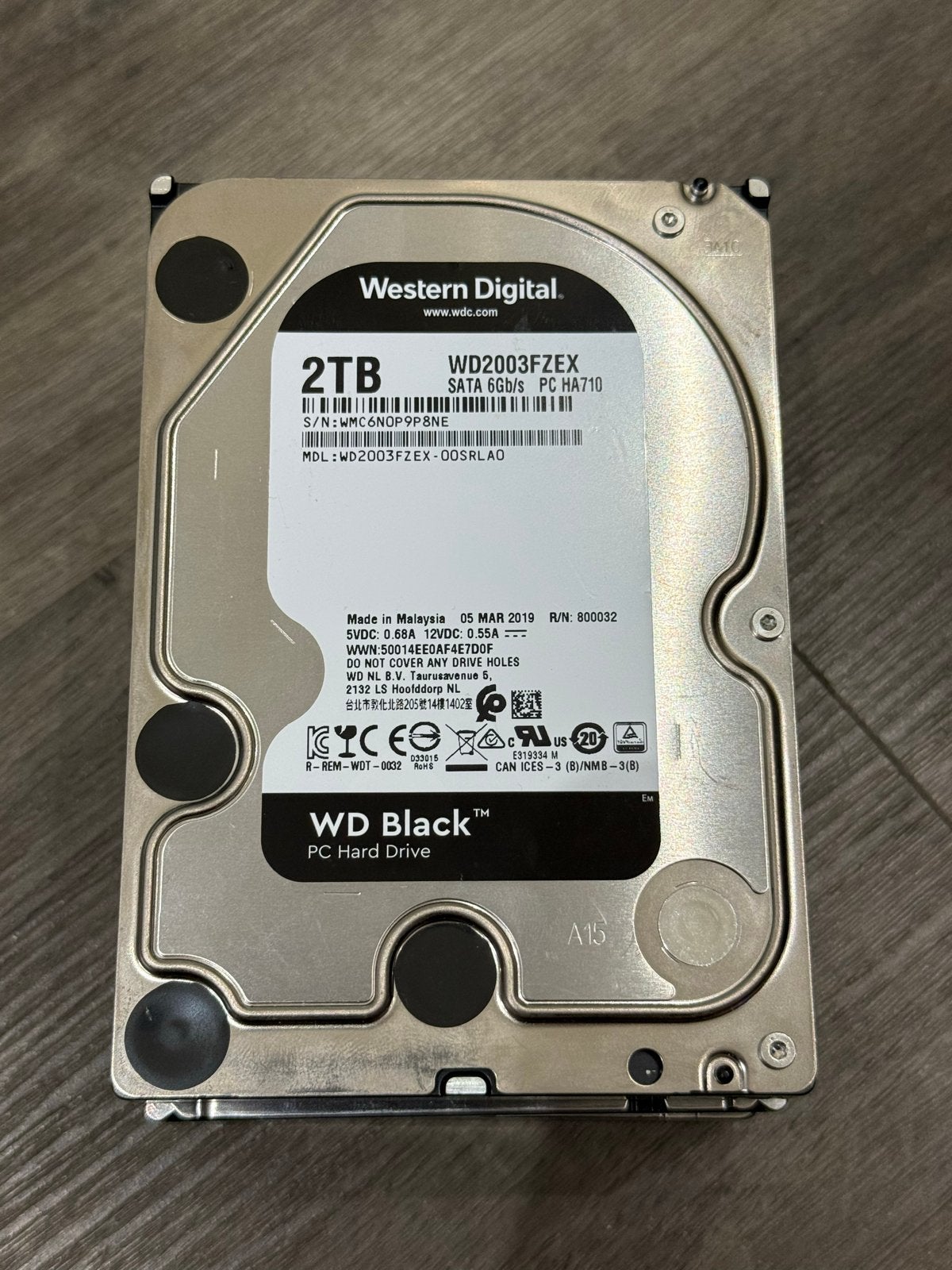 WD Black SATA HDD 2TB 3.5 Inch, Computers en Software, Harde schijven, Intern, 2TB, Gebruikt, Ophalen of Verzenden