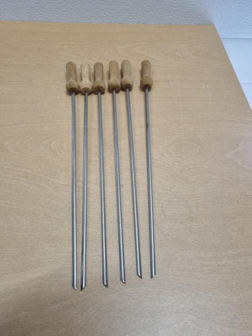 Spies 30 lang met houten handvat 6 stuks, Ophalen of Verzenden, 'T Olde Gre-j, Info@toldegrej.nl, Endepoelstraat 20f Didam
